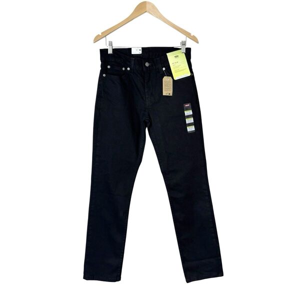 Levis 511 Slim Fit Black Denim Jeans Stretch Flex Mens Size 29x30 - Picture 1 of 11
